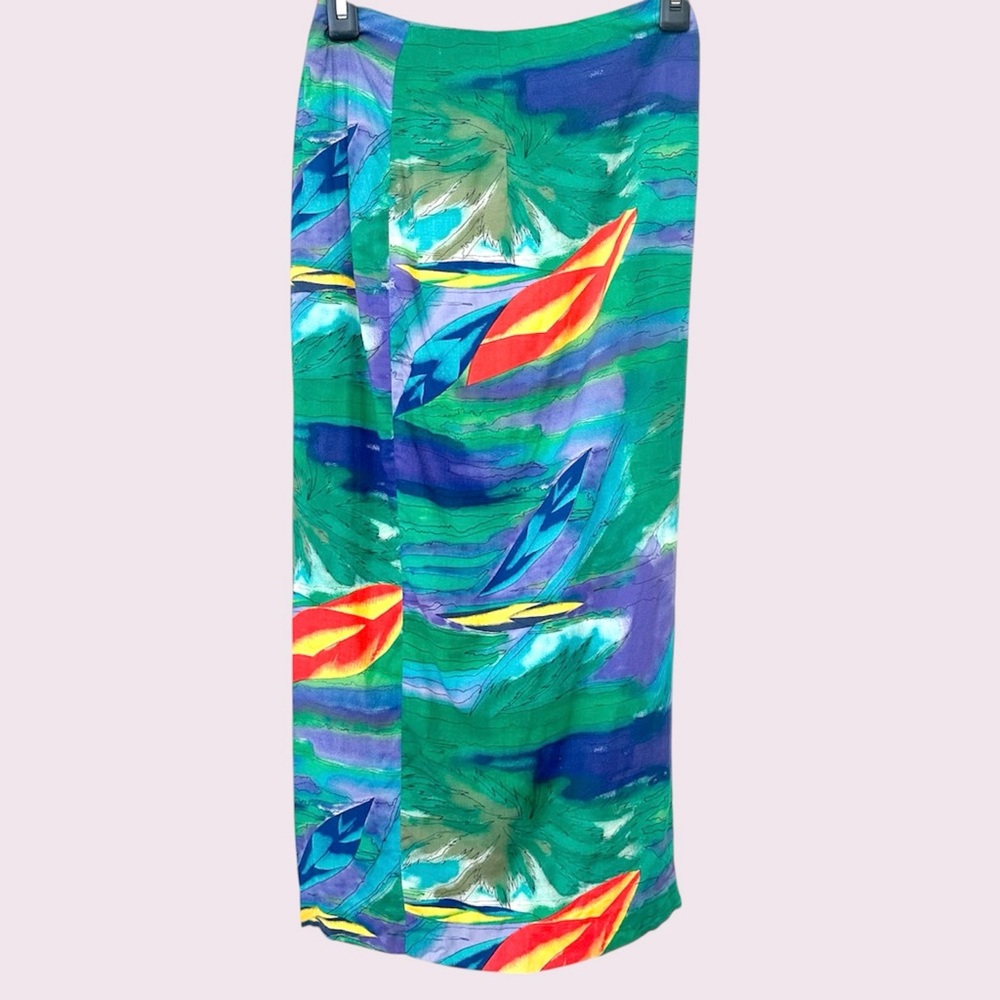 Vintage FORENZA tropical midi skirt